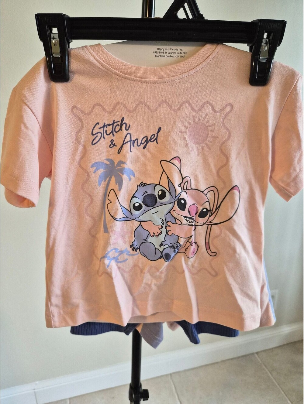 Disney Stitch & Angel Toddler Pajama Set Size 2 0100